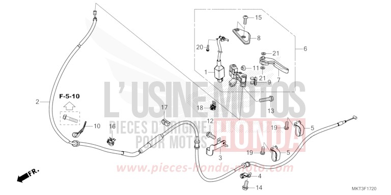PARKING BRAKE LEVER for X-ADV 750 GRAND PRIX RED (R380) from 2021